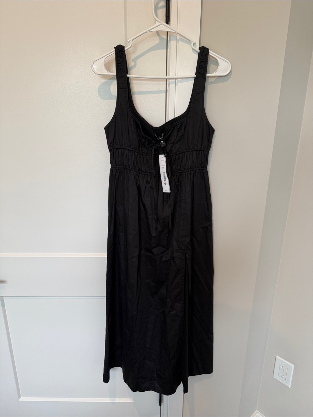 AQUA NWT Black  Midi Dress WITH SLIT  - Classic Women's Dress